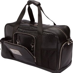 Nevele11 Vegan Leather Snakeskin Duffle Bag